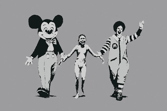 Ronald-Mcdonald-And-Mickey-Mouse-by-Banksy
